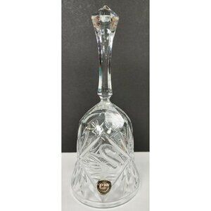 Zajecar Kristal Yugoslavia 24% Lead Hand Cut Crystal Bell 3" Lx3" W x7 1/4"H